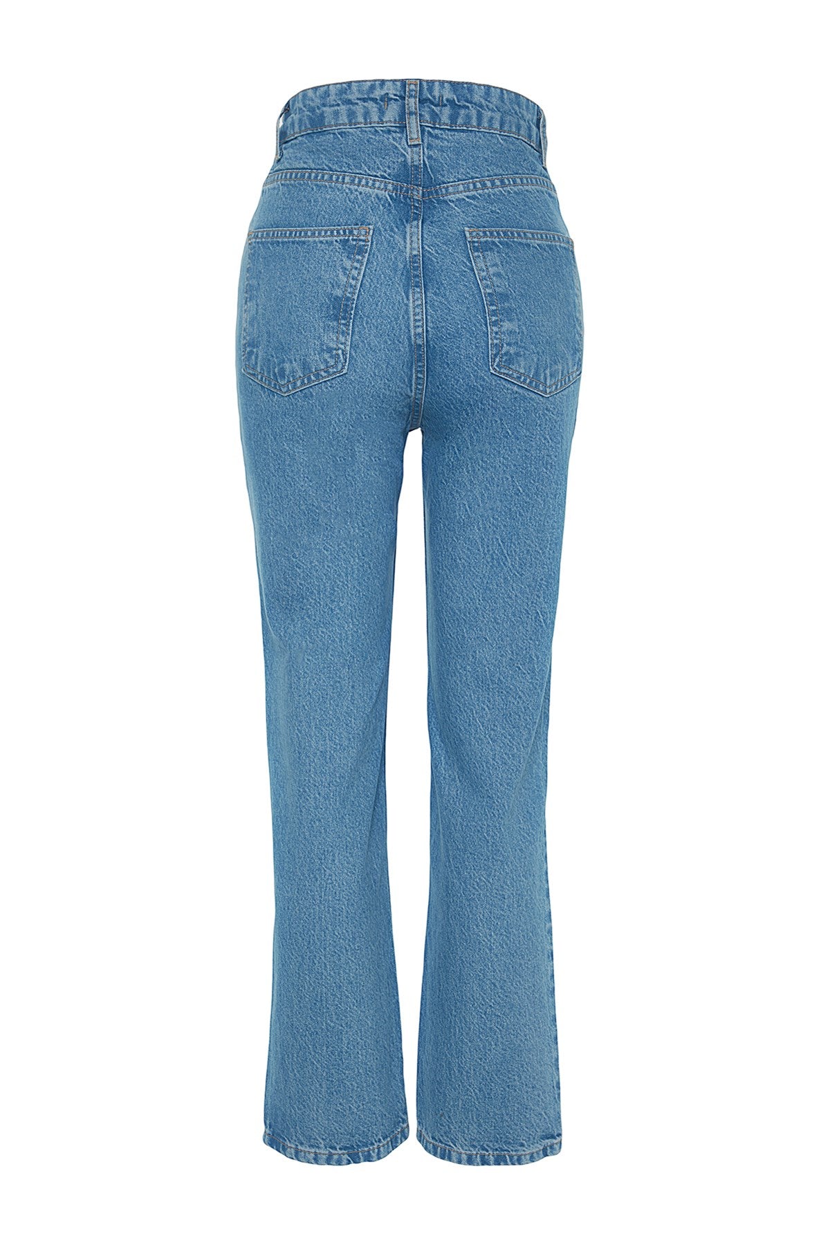 Blue High Waist Straight Jeans Twoaw24je00061