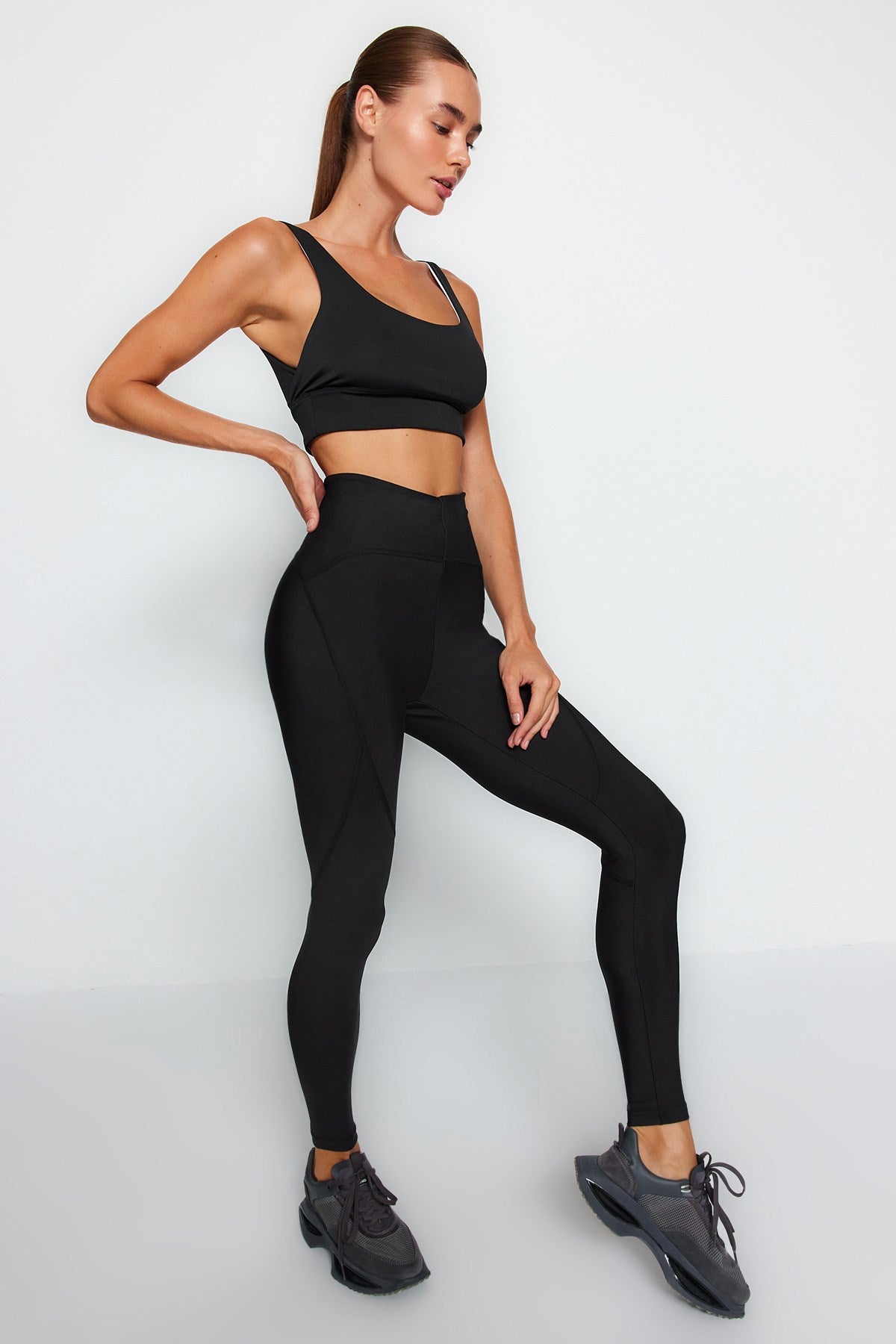 Black Jumper Full Length Sports Leggings Twoss21ta0023