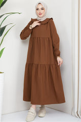 Baby Collar Burkini Dress Brown 2080