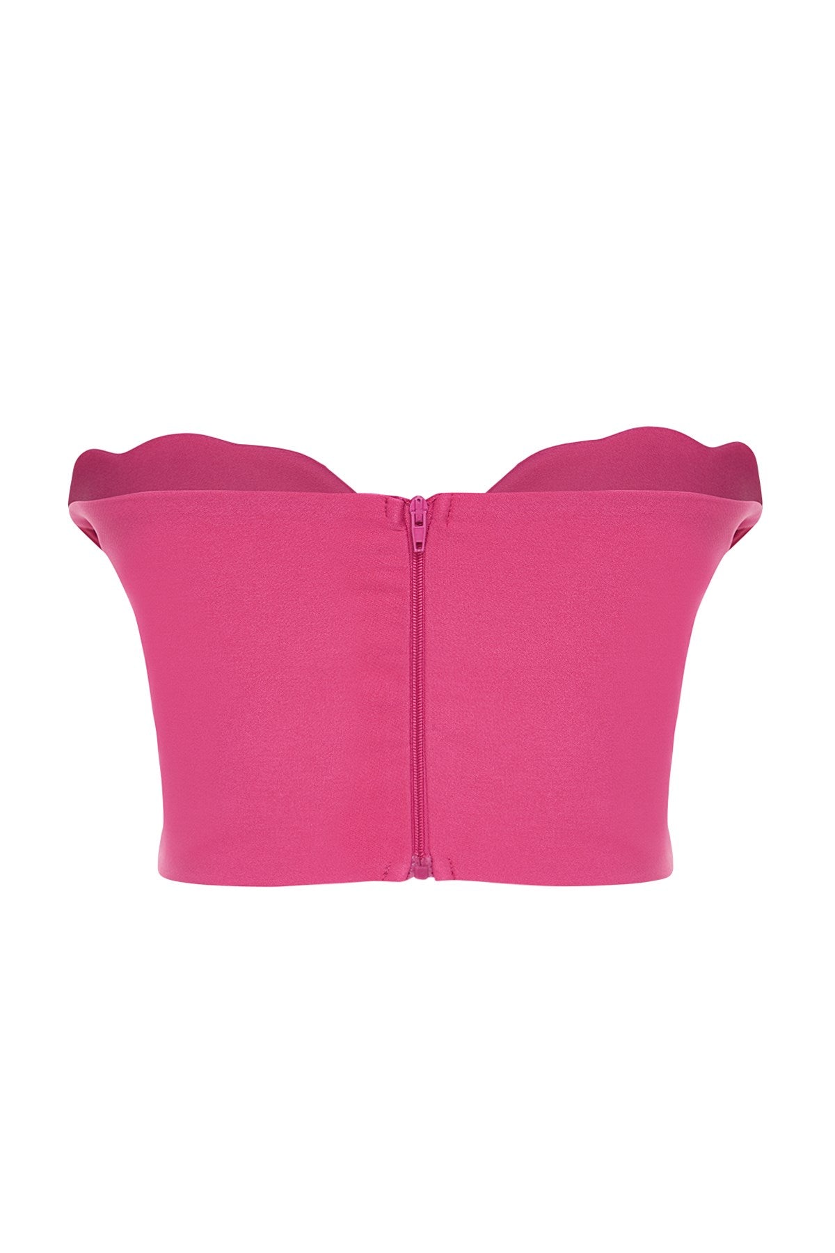 Fuchsia Crop Woven Bustier Tprss24bs00003