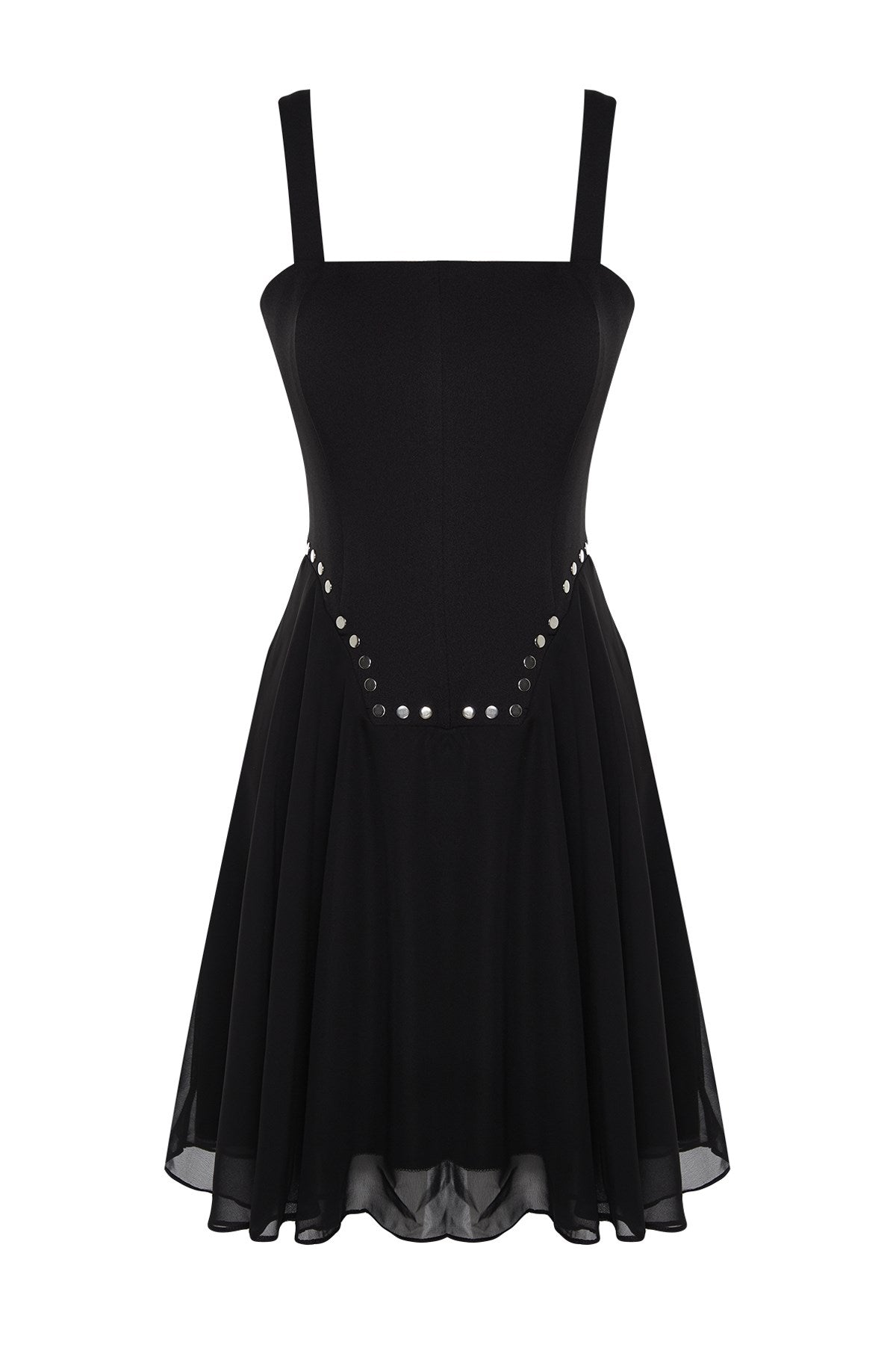 Black Waistband/skater Accessory Dress Tprss24el00005