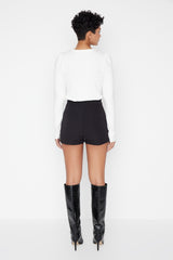 Super Mini Woven Shorts With Black Belt Twoaw21sr0078