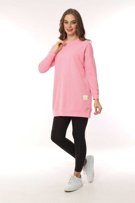 Women's Seasonal Loose Crew Neck Long Burkini Tunic Long Sport Model Seasonal Tunic B102