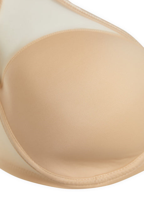 Ecru Mesh Detailed Coated Repellent Bra Tbbaw23cw00004