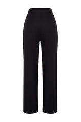 Black Wide Leg/wide Leg Iron Watch Woven Pants Twoss24pl00084