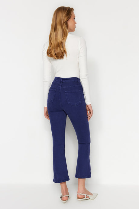 Stone High Waist Crop Flare Jeans Twoss22je0137