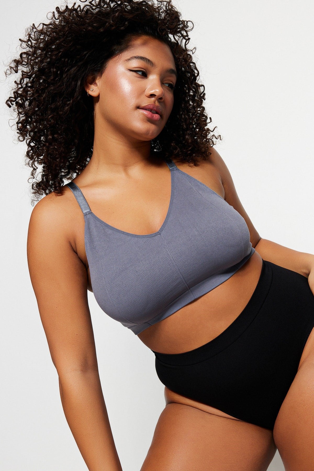 Grey Seamless Bra Tbbss23cw00001