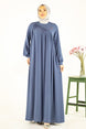 Cross Robes Ruffle Draped Indigo Burkini Dress 5450 T23el3m5450