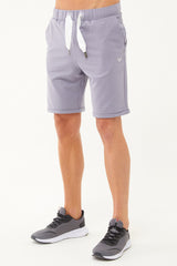 Men's Black Organic Cotton Pocketed Drawstring Short Capri Bermuda Casual And Sports Shorts 0803 Tb2