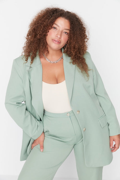 Green Oversize Blazer Jacket Tbbaw23ag00006