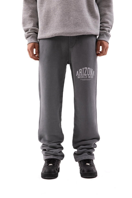 500 Gsm Premium Grey Printed Acid Wash Sweatpants Flaw-208-004-001