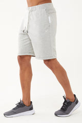 Men's Black Organic Cotton Pocketed Drawstring Short Capri Bermuda Casual And Sports Shorts 0803 Tb2