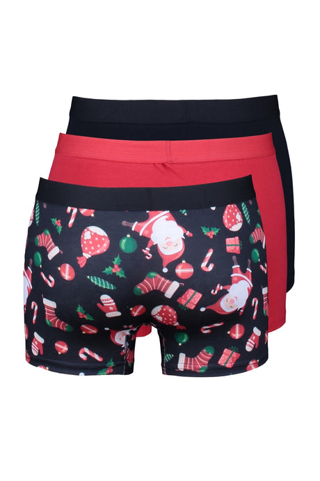 Red Men's 3 Pack Christmas Patterned Boxer Tmnaw23bx00002