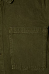 Khaki Men's Regular Fit Single Pocket Denim Jacket Tmnaw23ce00055