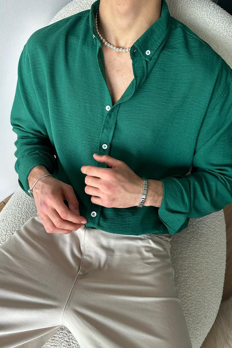 Chill Cozy Relax Fit Green Shirt Tycz4wjisn170754343208292