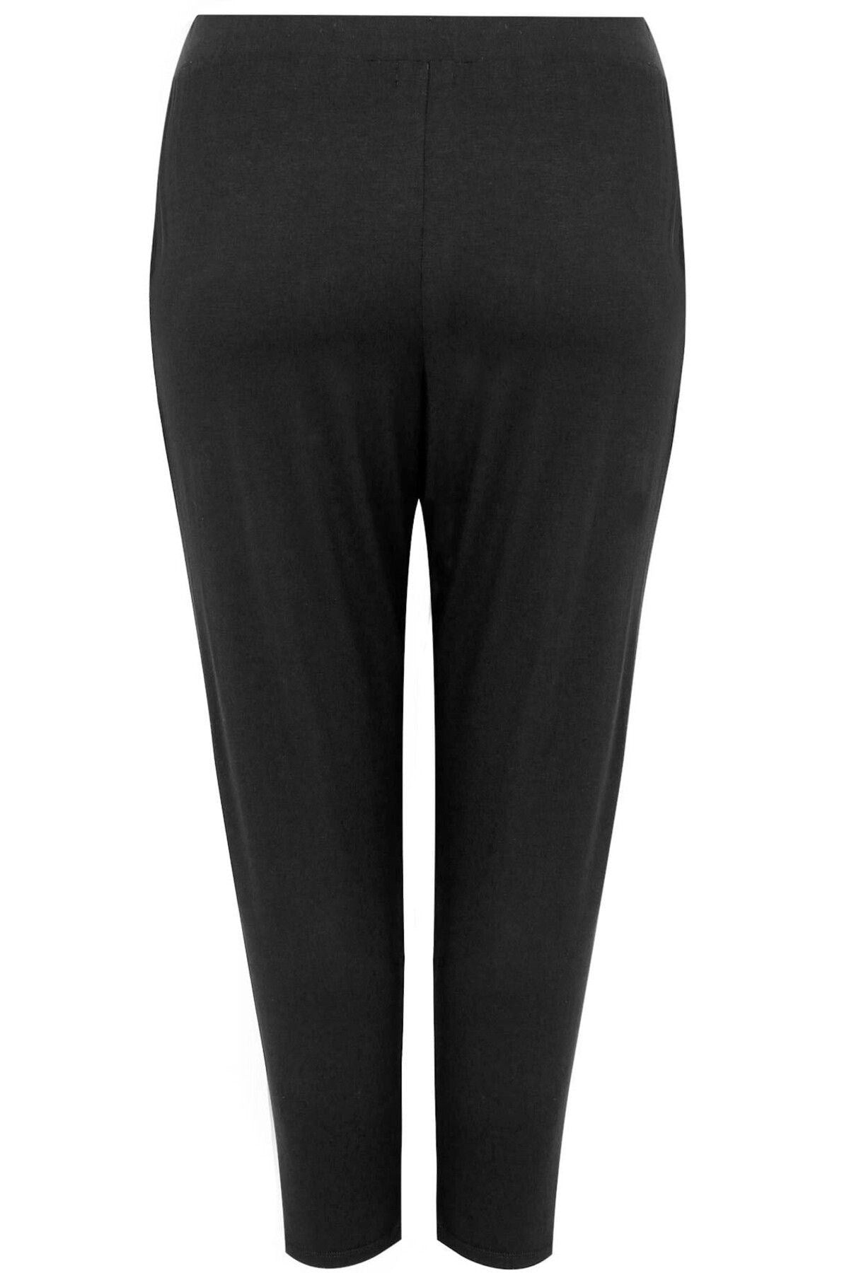 Plus Size Elastic Waist Lycra Skinny Leg Stretch Pants With Pockets 103369