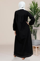 Blue Burkini Dress With Cinnamon Robes And Ruffle Sleeves 5441 T23el3m5441