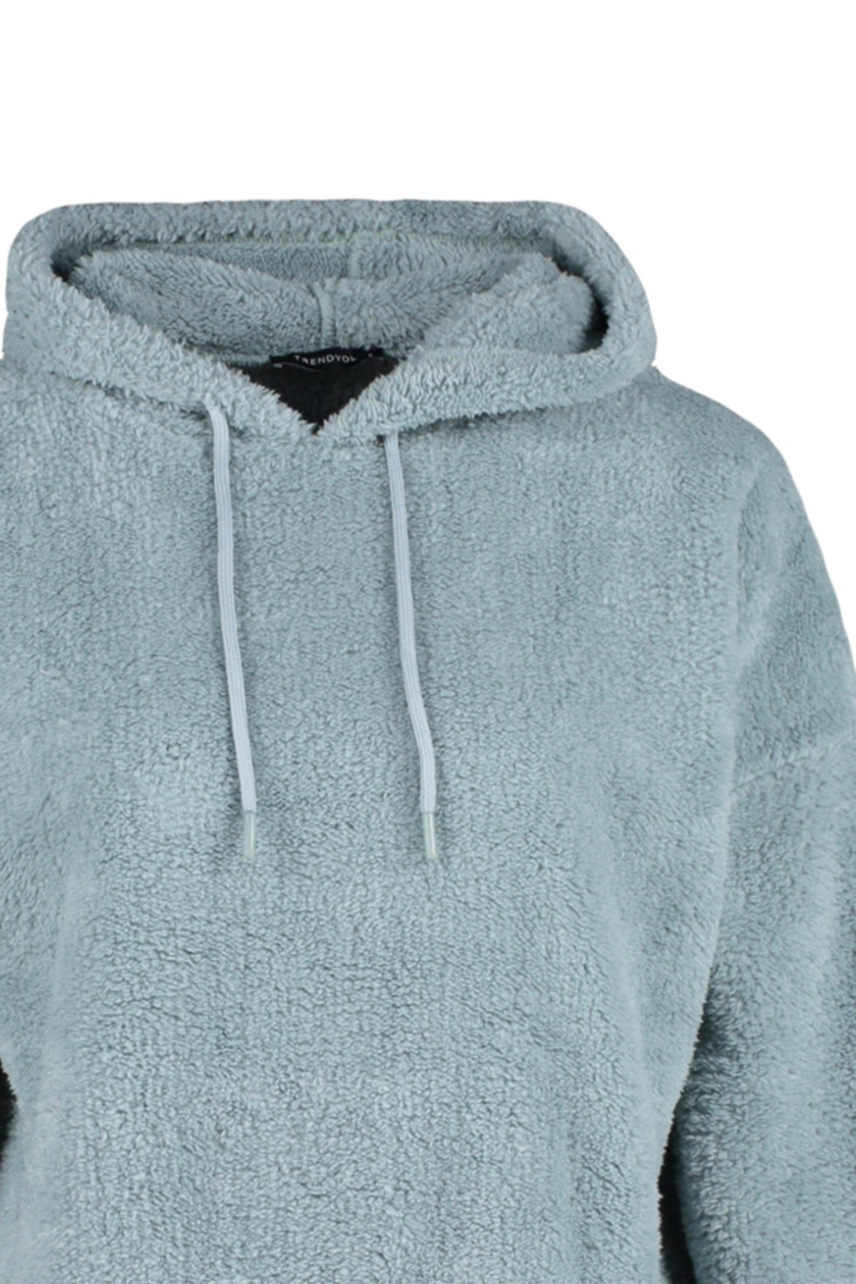 Outdoor Mint Hooded Plush Knitted Sweatshirt Tctaw22tw0047