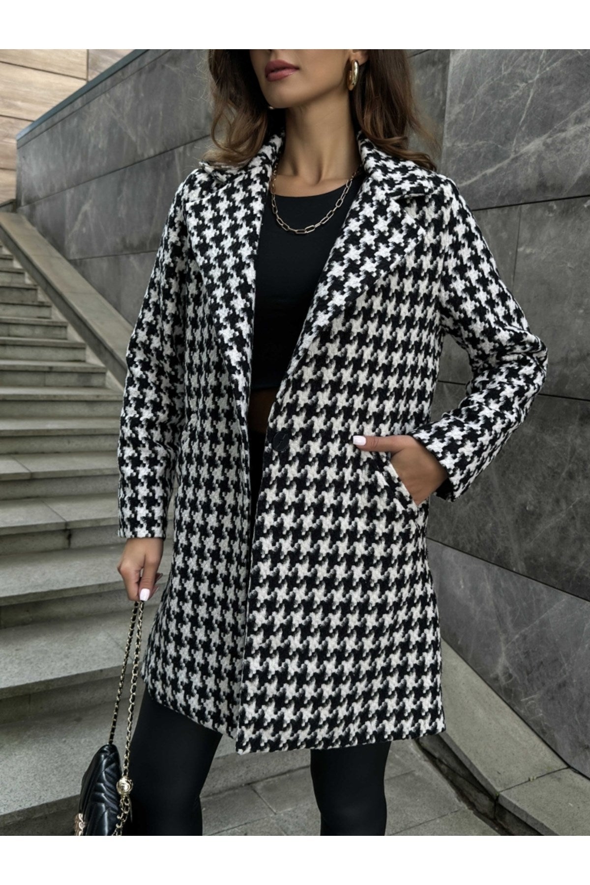 Long Jacket With Ponytail Pattern 9041