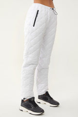 Women's Shiny Black Quilted Winter Zipper Pocket Outdoor Snow Pants 1563 Tb23wl05w1563-1