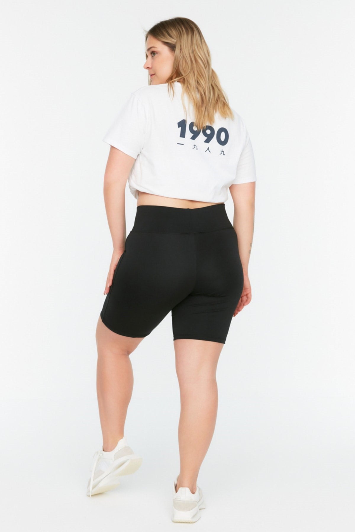 Black Knitted High Waist Booster Leggings Tbbss22ta00002