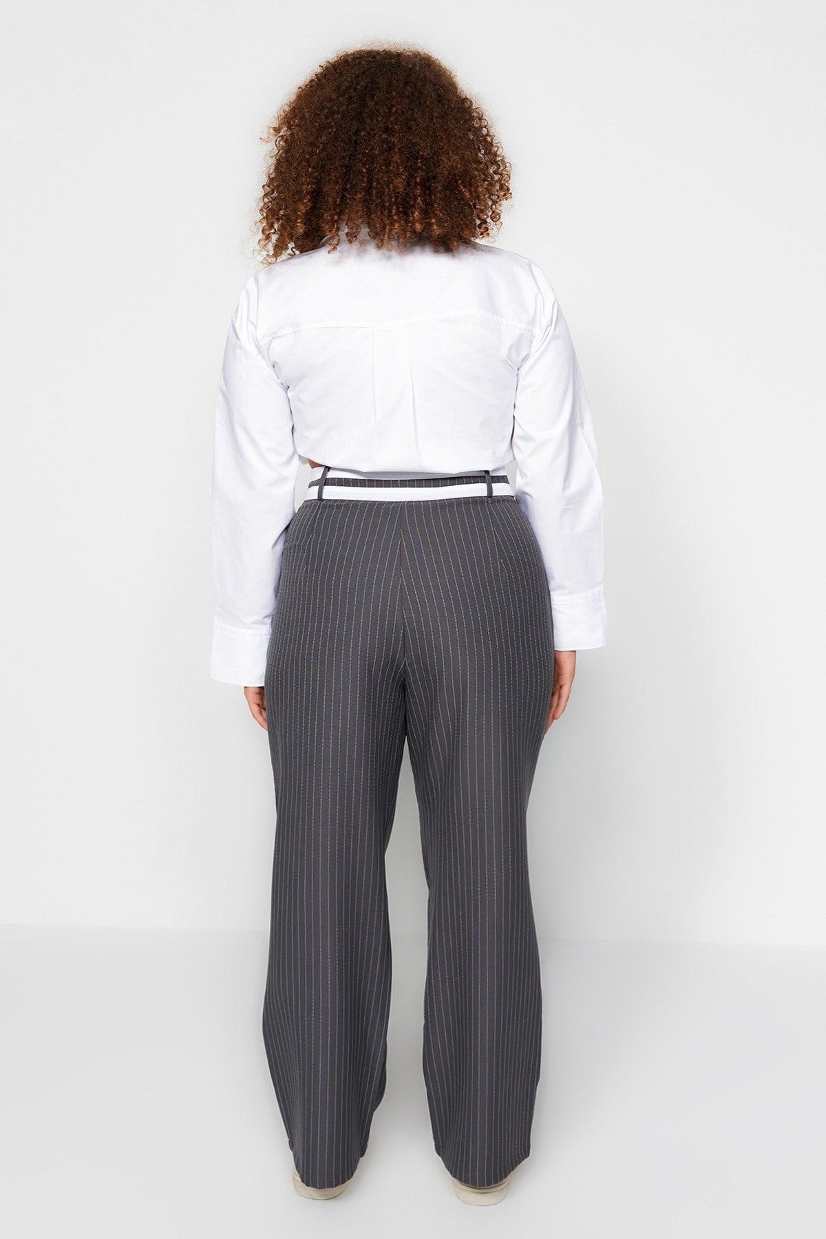 Anthracite Striped Woven Pants Tbbss23ar00032