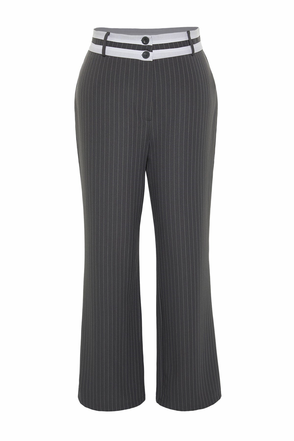 Anthracite Striped Woven Pants Tbbss23ar00032