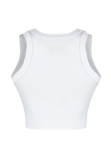 White Seamless/seamless Lightweight Supported/styling Sports Bra Thmss23ss00005