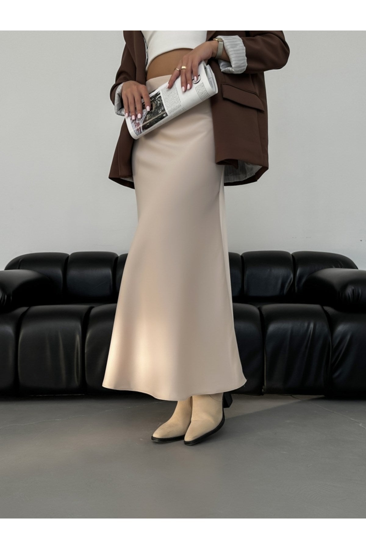 Stone Long Satin Skirt Tycwjdjj9n169718120230463