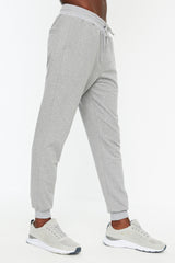 Grey-black Men's Regular/regular Fit Leg Elastic Jogger 2-pack Sweatpants Tmnaw22ea0279