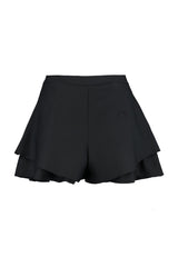 Black Ruffle Super Mini Woven Shorts Twoss19by0043