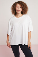 Allison Women Plus Size 100% Cotton Oversize Round Neckline Half Sleeve Tshirt Allison01072023