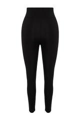 Black Knitted Leggings Tbbss22ta0026