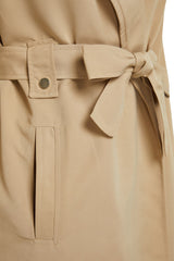 Limited Edition Beige Belted Water Repellent Trench Coat Twoaw24tr00053