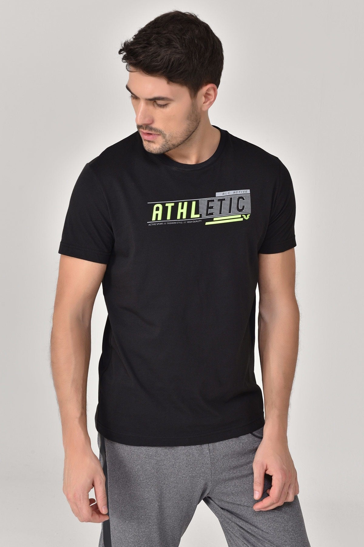 Black Men's T-shirt Gs-8812 Tb20mf07s8812-1|1001