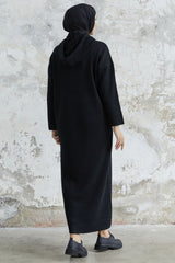 Ivona Hooded Knit Dress - Navy Ms00rf911