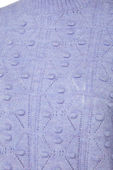 Lilac Open/perforated Soft Textured Knitwear Sweater Tctaw24ak00164