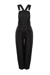 Winter Essentials Black Water Repellent Parachute Fabric Ski Jumpsuit Thmaw24tu00005