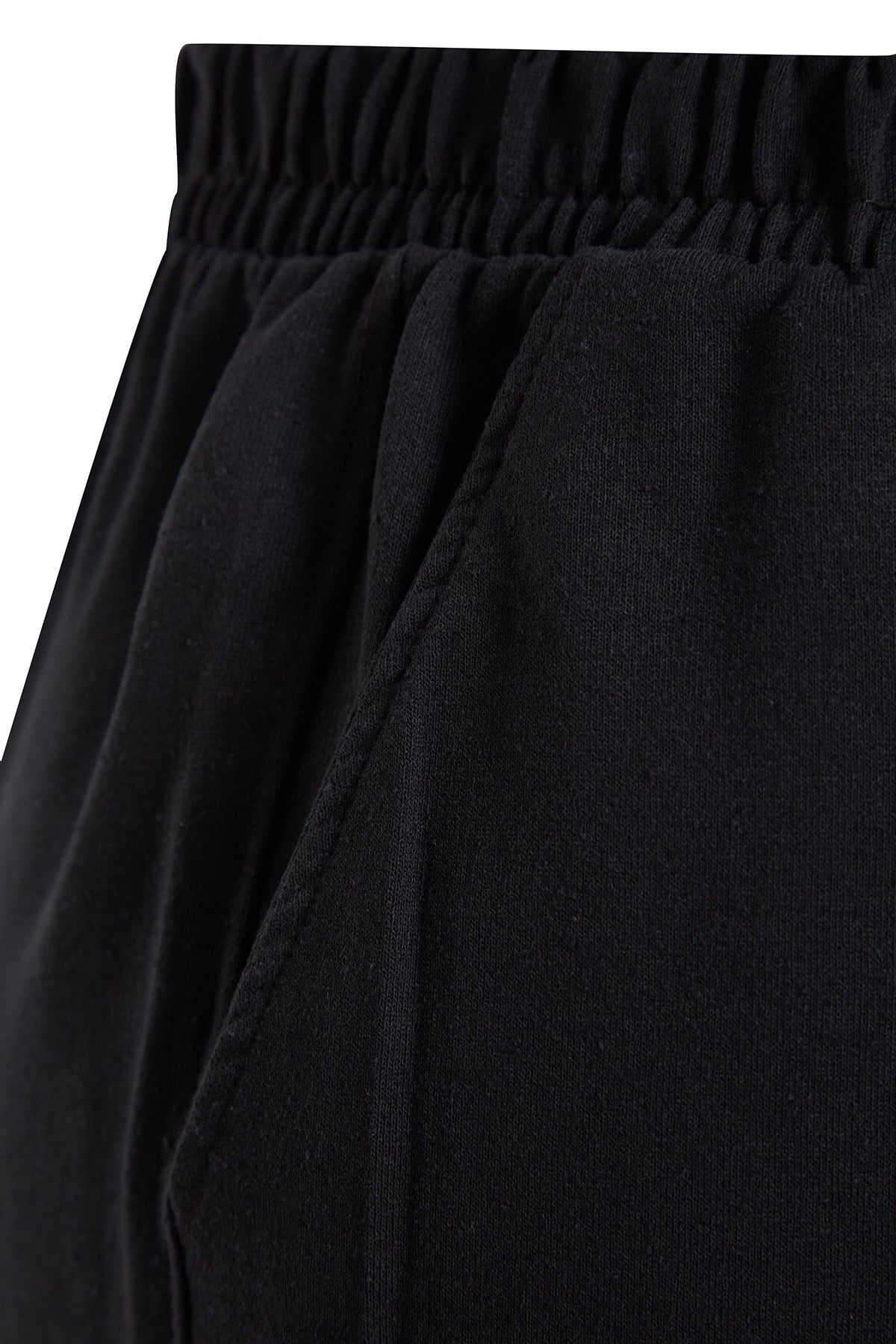 Black High Waist Wide Leg 2 Yarn Regenerated Plus Size Sweatpants Tbbaw24aj00012