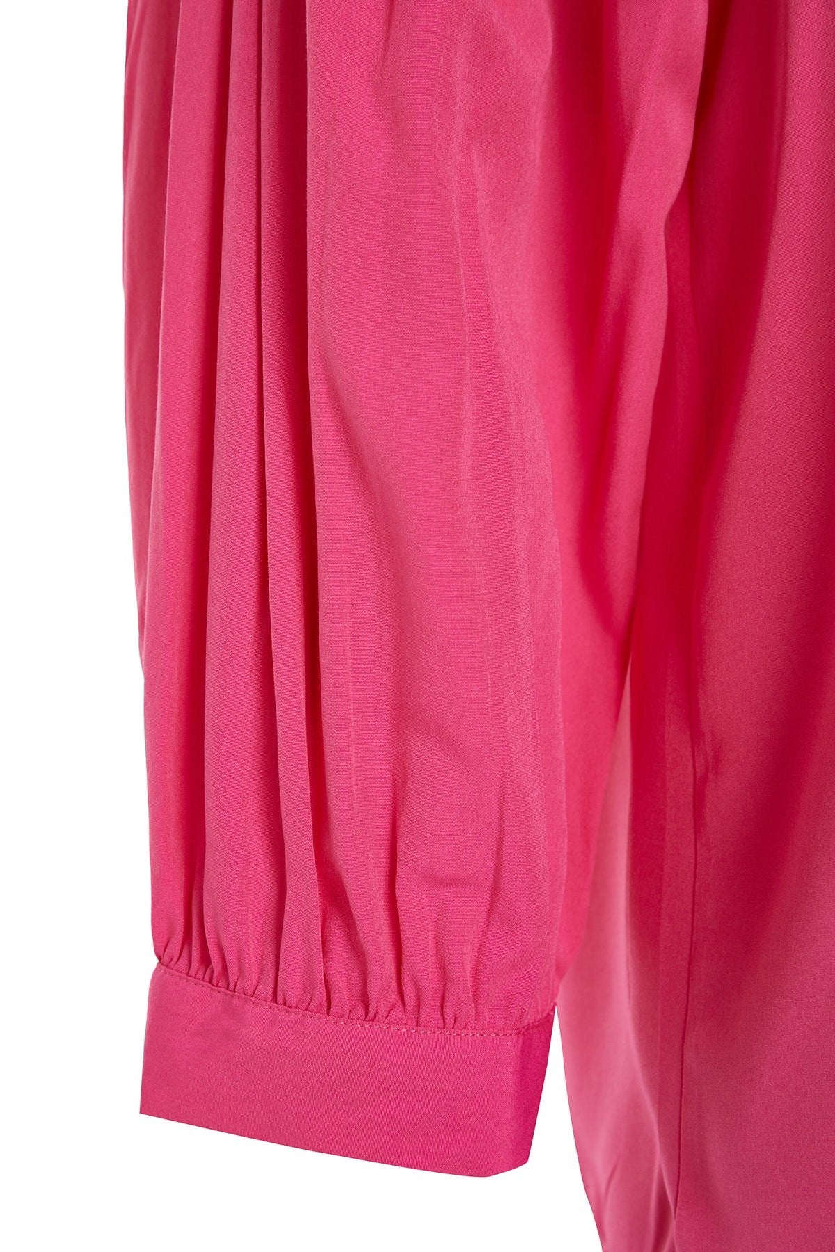 Fuchsia Woven Sleeve Detailed Poplin Shirt Tbbss22go0614