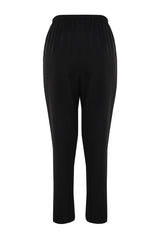 Black Pocket Detailed Waist Elastic Woven Pants Tctss23tp00008