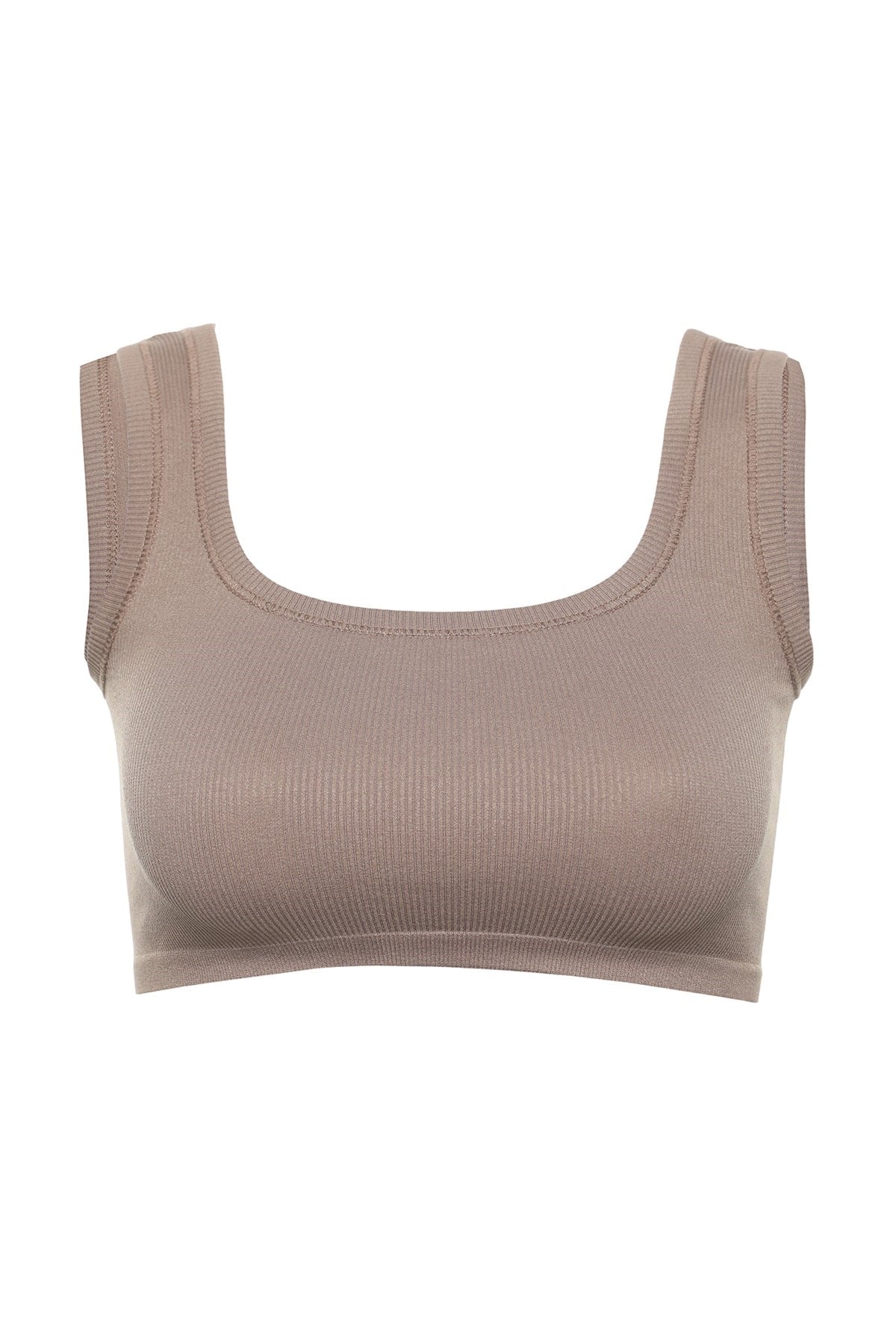 White Seamless/seamless Ribbed And Lightweight Support/styling Sports Bra Twoss21ss0008