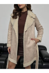 Stone Fur Suede Coat Tycccwbqin170132356367131