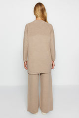 Mink Button Detailed Knitwear Bottom Top Suit Tctaw24us00042