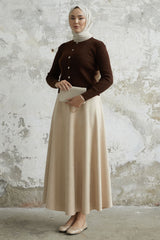 Elisha Suede Skirt - Stone Ms00ant823