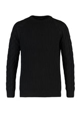 Grey Mens Men Regular Fit Crew Neck Hair Weave Detailed Knitwear Sweater Tmnaw22kz2059