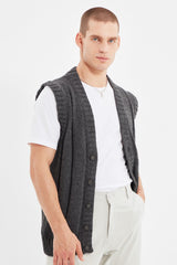 Anthracite Men's Regular Fit Vest Tmnaw22ye0049