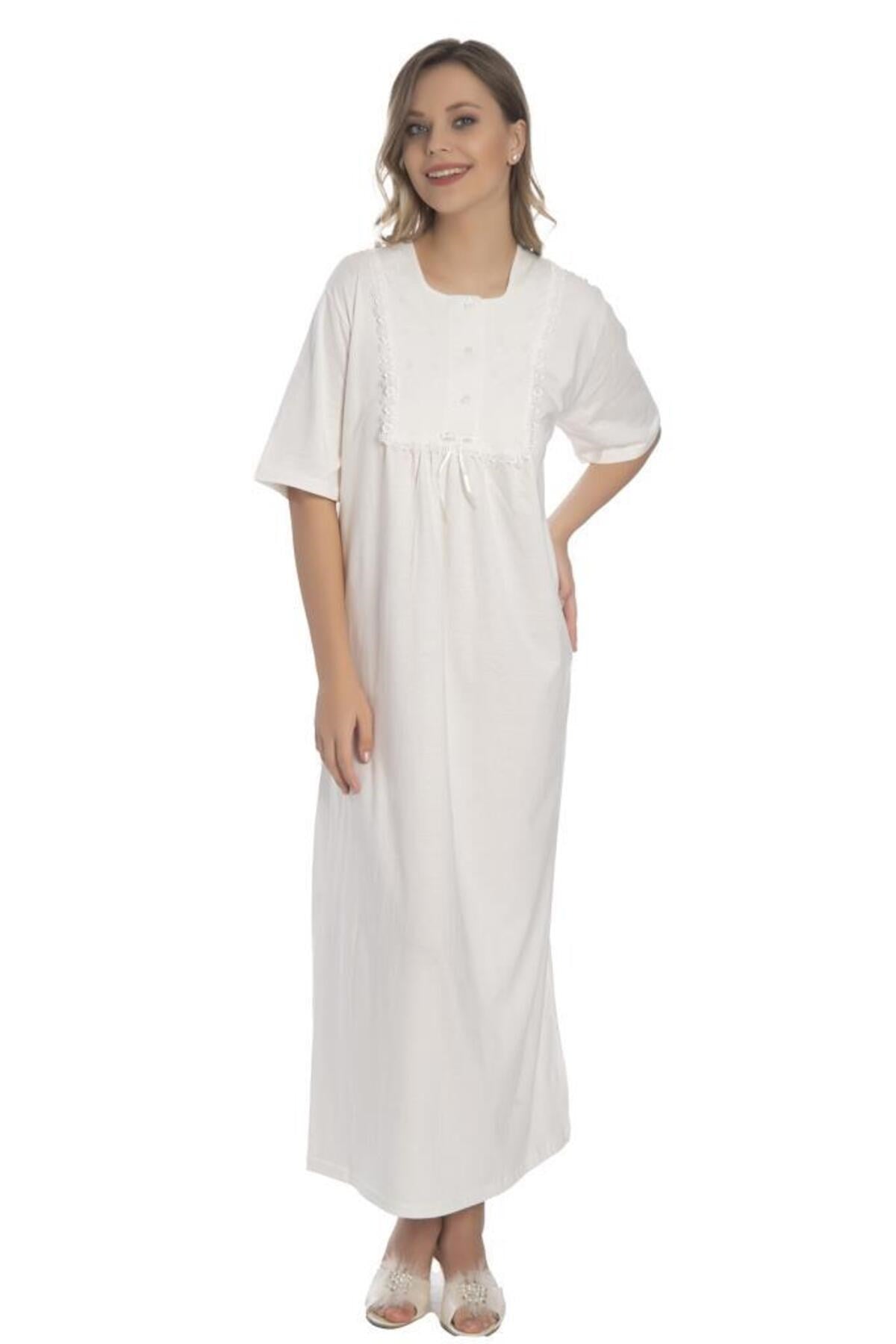 Women's Ecru Nightgown Akala9006