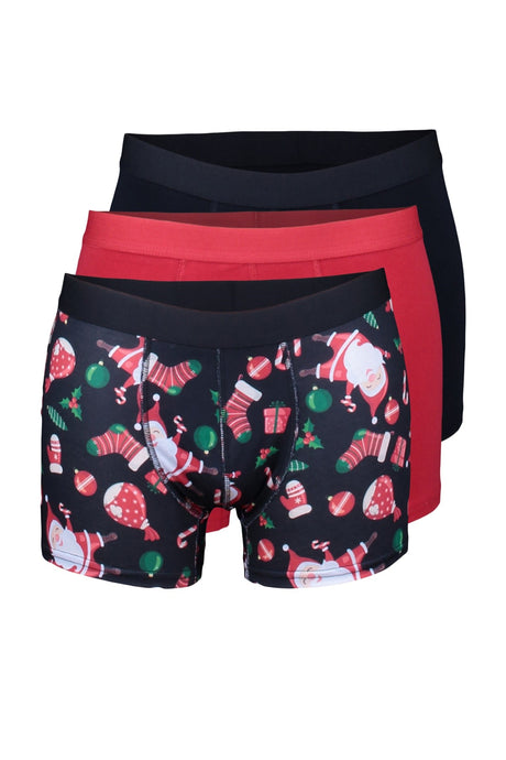 Red Men's 3 Pack Christmas Patterned Boxer Tmnaw23bx00002