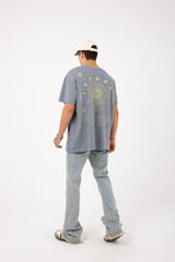 Cosmic Energy Back Printed Oversized T-shirt Flaw-095-005-022